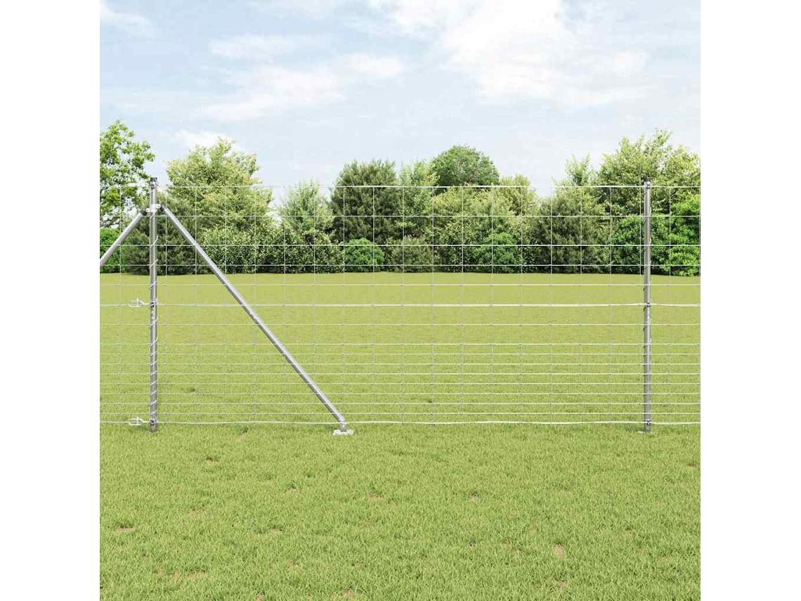 Vidaxl Cerca De Arame Soldado Com Espinhos 25 X 1,2 M Aço Galvanizado