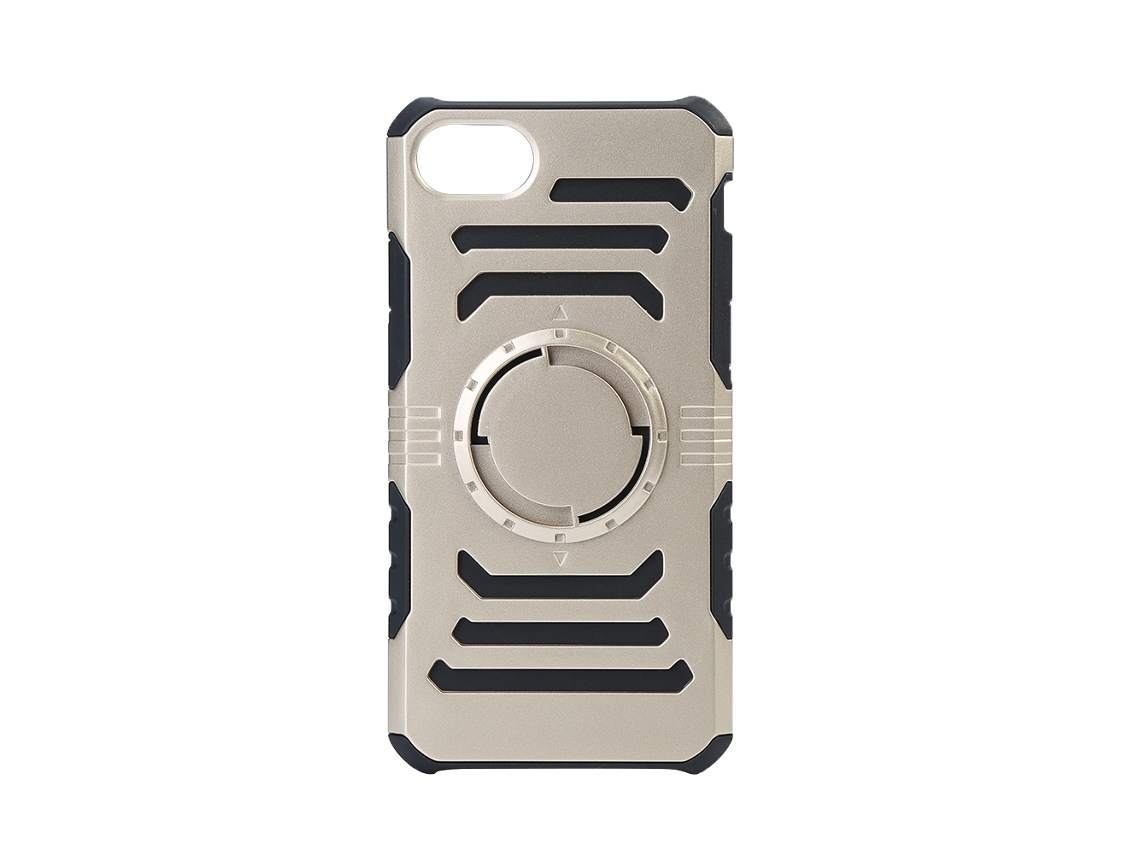 Capa Protetora Iphone7 com Lâmina de Ferro, Proteção Anti impacto, Dourado. EOOCOO