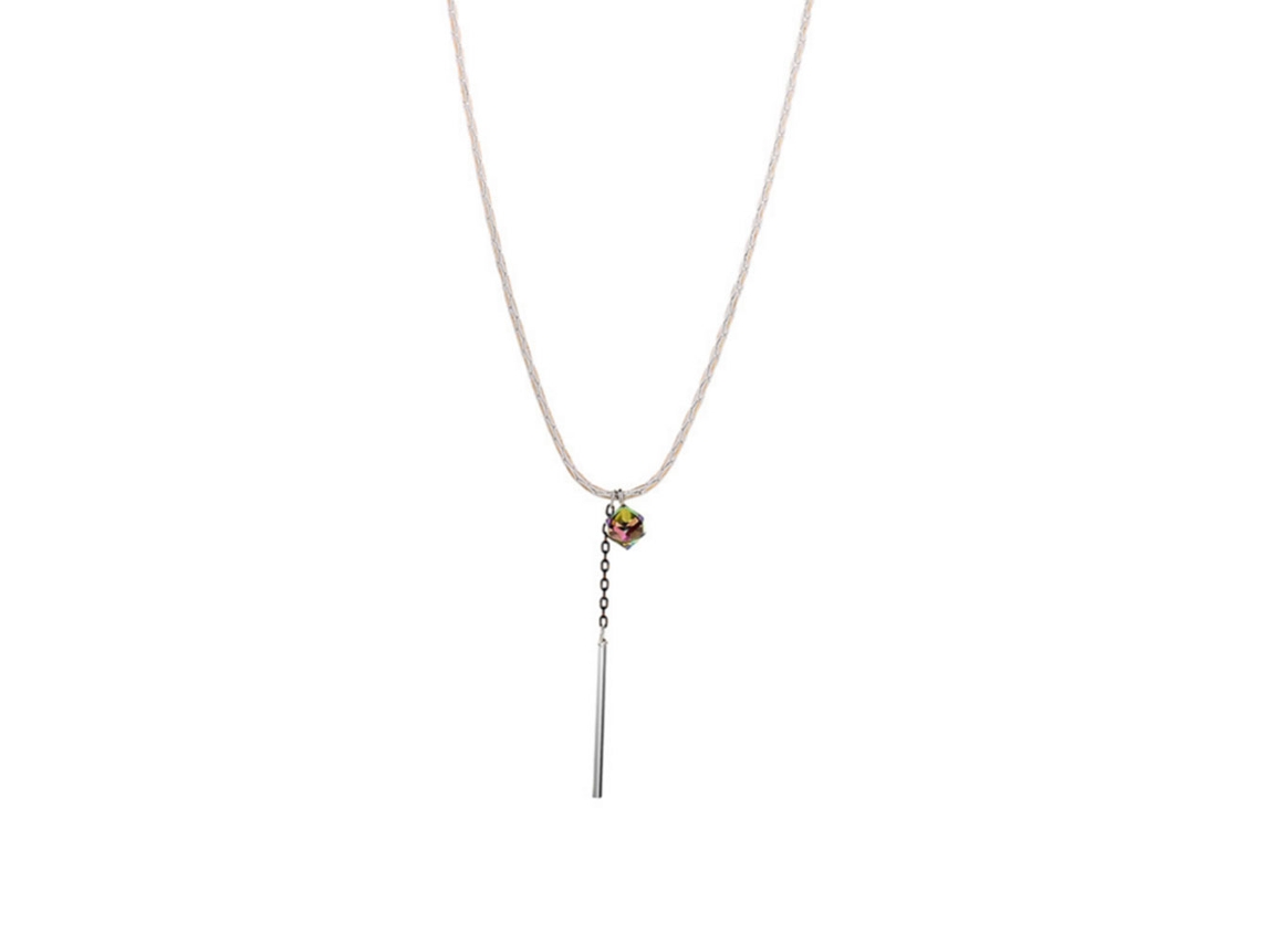 Colar Feminino Com Decoração Strass Presente