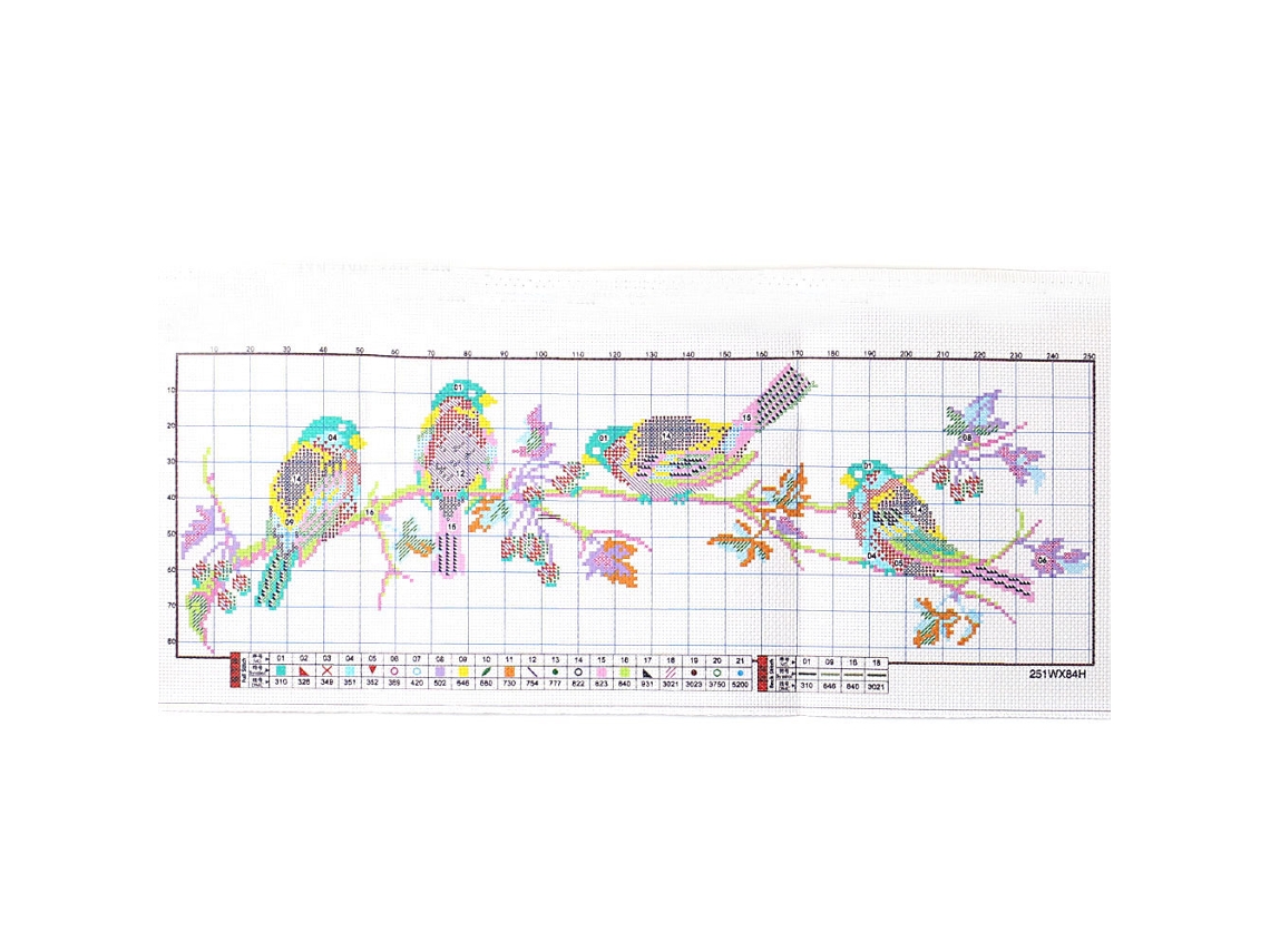 Kit Bordado Cross Stitch Bullfinches LAXISCREED