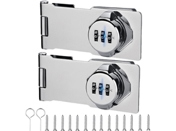 Fechadura Para Porta De Armário 4,5 Polegadas, Pacote Com 2, Senha 3