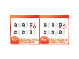 Conjunto De 12 Sacos De Pó Para Aspirador Dreame Mova E30 Ultra / Trouver E30 Ultra - Acessórios Resistentes E De Alta Qualidade