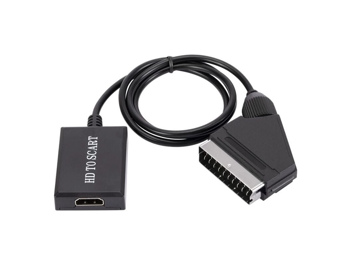 Conversor HDMI para Scart, adaptador de áudio e vídeo HD 1080p para HDMI para Scart, Sky Box Slowmoose