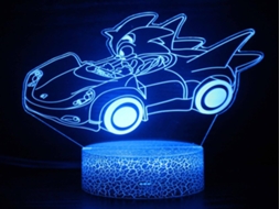 Luminária Noturna 3D Lurelia com RGB para Quarto Infantil, Portátil