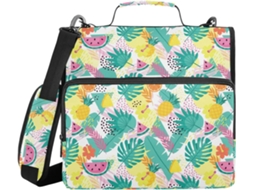 Pasta Com Bolsos Extras, Alça De Ombro E Mão, Vários Bolsos, 3, 8cm 1, 5 Polegadas, 3 Selos, Portfólio, Acessórios De