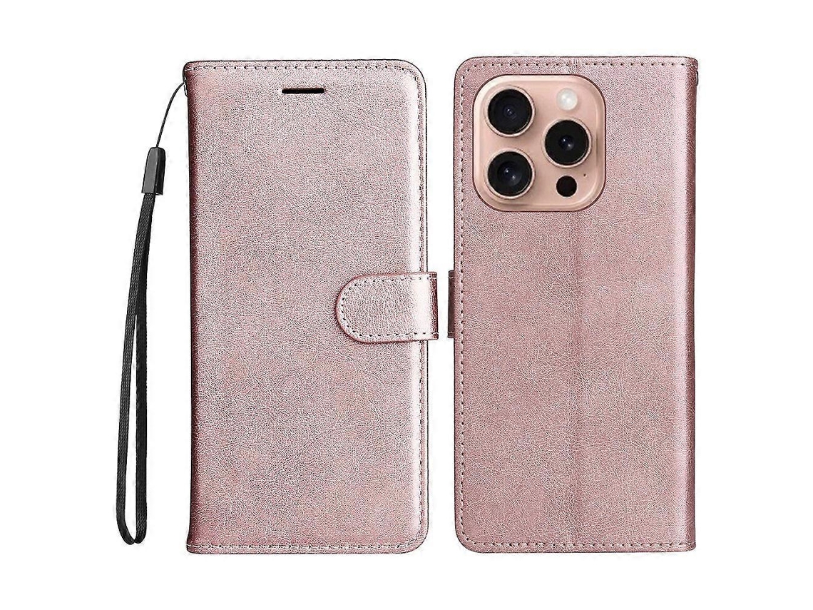 Capa Protetora De Couro Kt Leather Series-2 Para Iphone 16 Pro, Cor Sólida, Capa Para Celular