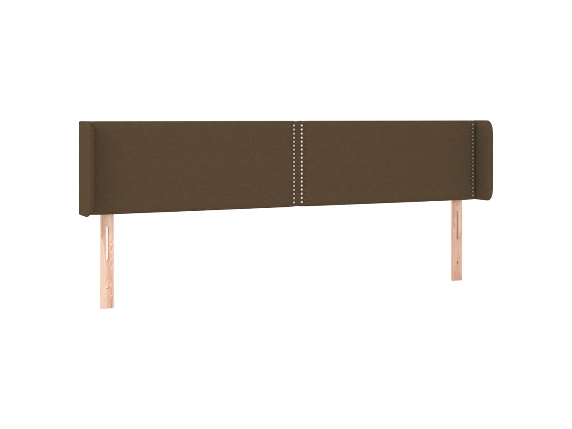 Cabeceira de Cama com Abas Tecido Castanho Escuro MAISON EXCLUSIVE (203x16x78 cm)