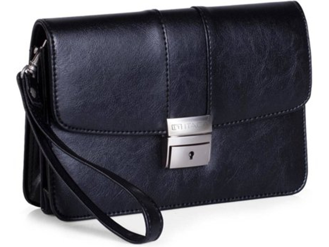 Bolsa ITACA Preto (Couro Sintético - 24x16x6 cm)