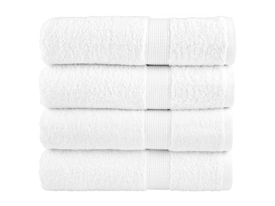 Toalhas De Mãos Premium Solund 4 Pcs 50x100 Cm 600 Gsm Branco Wsd257368