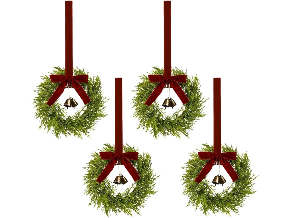 Guirlandas De Natal Para Armários De Cozinha, Conjunto De 4 Peças, Decorações Festivas |