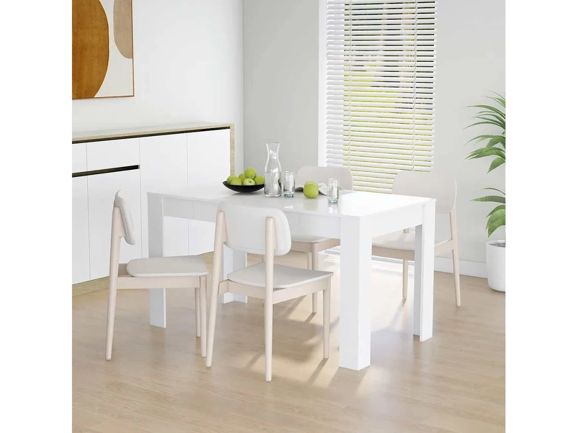 Vidaxl Mesa De Jantar 140x74,5x76 Cm Derivados Madeira Branco