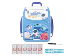 Primerox cofrinho Eletrônico com Senha Mochila Astronauta Iluminado Brinquedo para Crianças