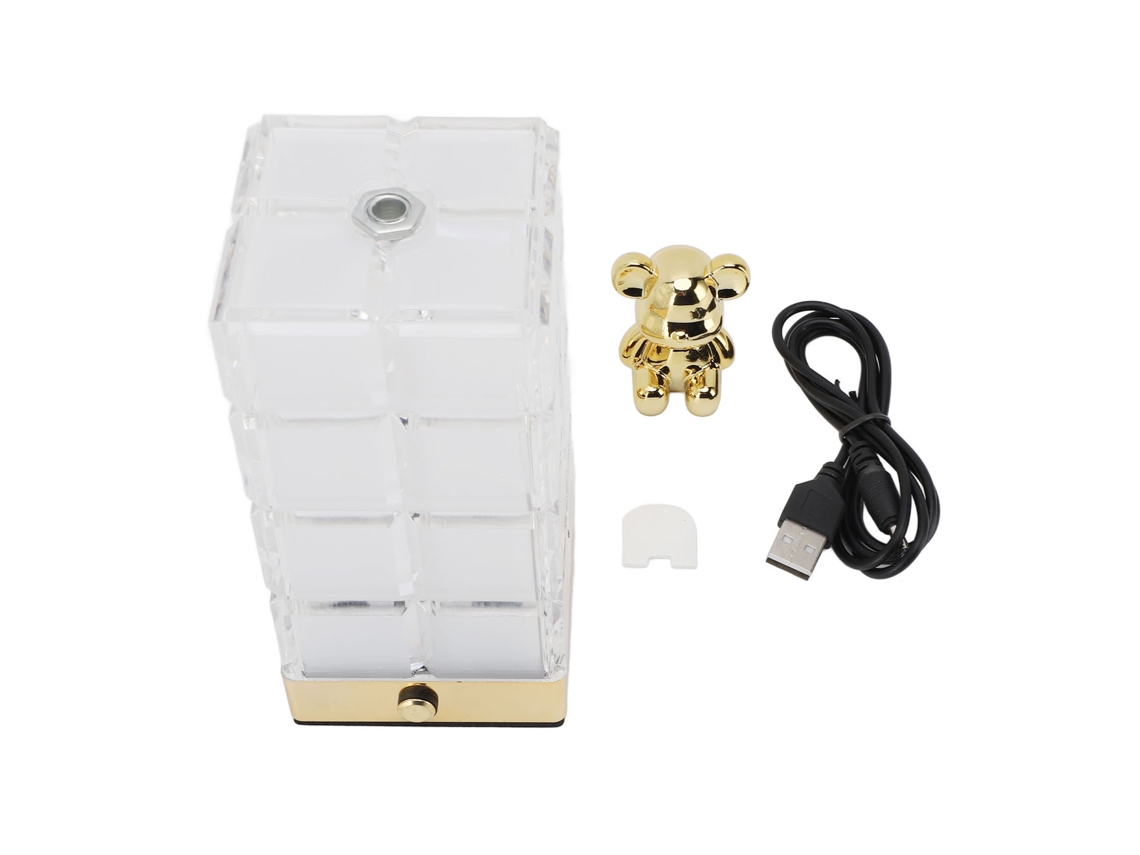 Lâmpada de Mesa Sem Fio RGB Berçário Luz Noturna Regulável Toque Bateria 2000mAh Usb | S/MARCA