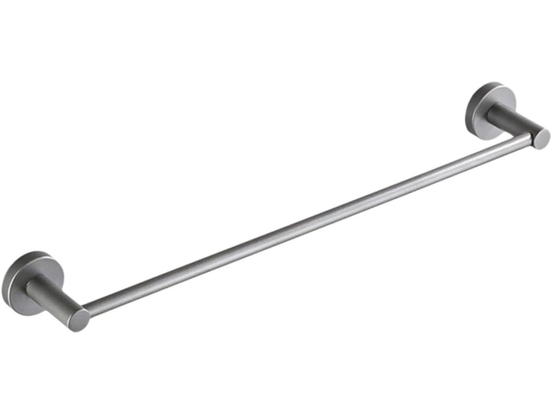 Nuobesty 1 Peça Suporte De Toalha Redondo Moderno E Simples Para Banheiro, Cinza, Construção Durável Em Cobre, Fácil De