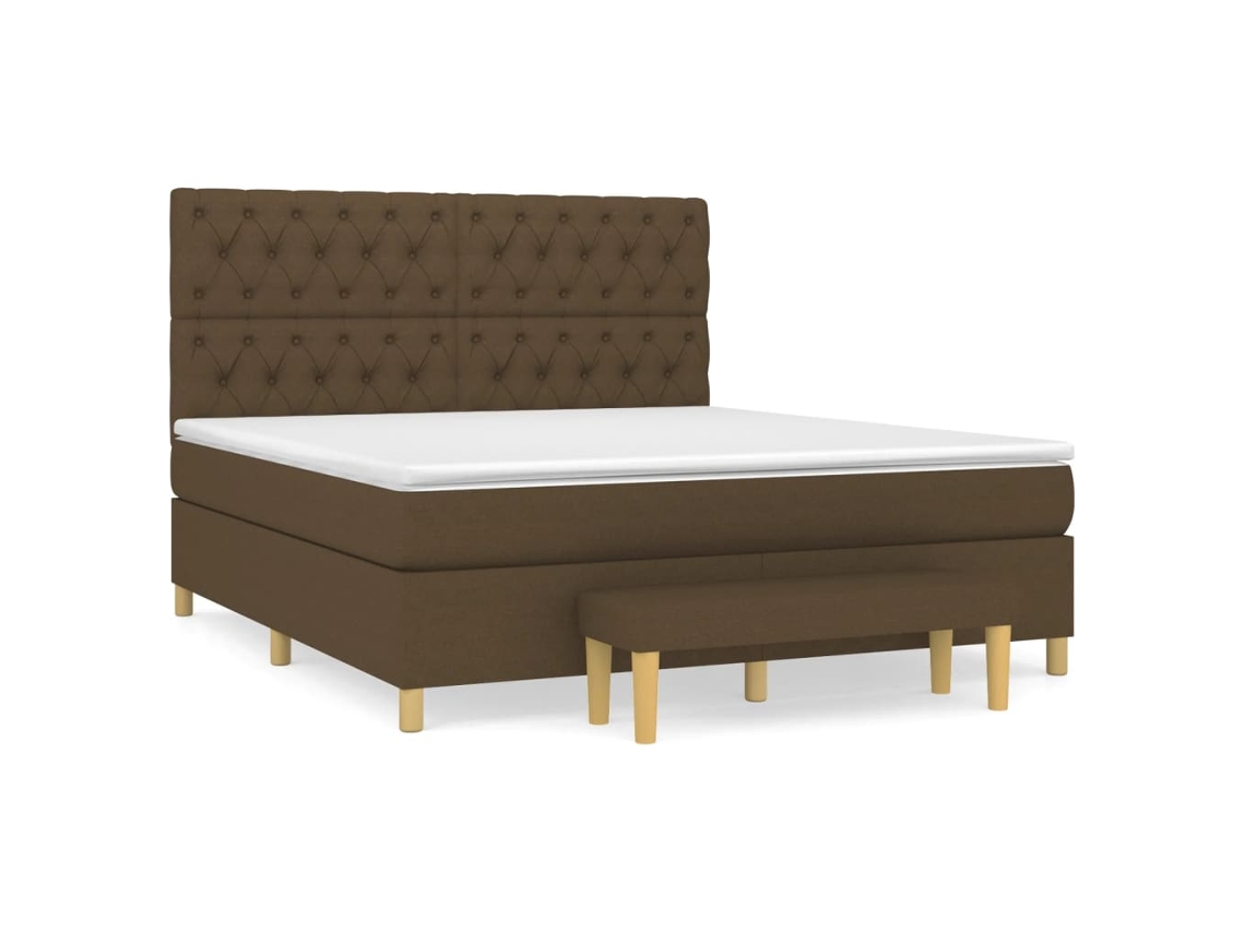 Box Spring Bed, Box Spring Beds Vidaxl Marrom Tecido (160 X 200 Cm)