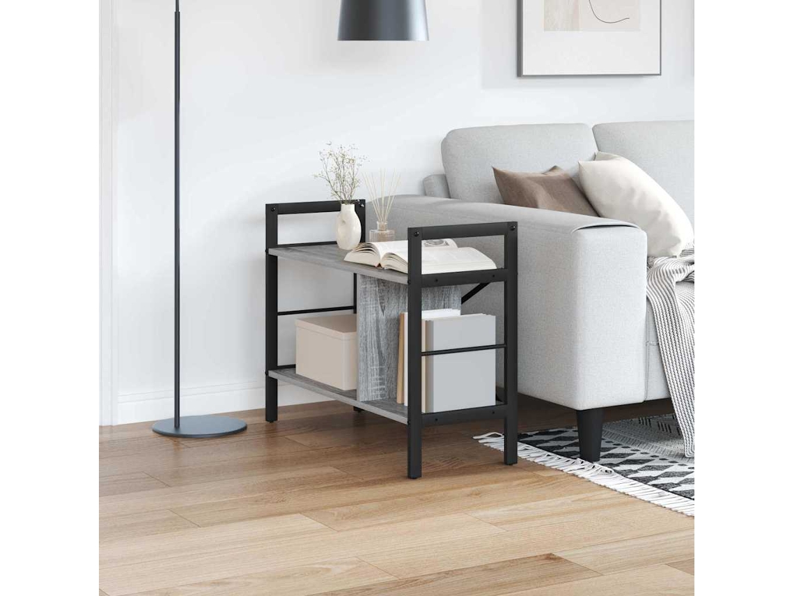 Vidaxl Estante 3 Níveis 75 X 30 X 58,5 Cm Derivados De Madeira