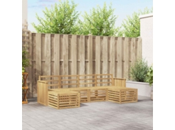 Vidaxl Conjunto De Sofás Para Exterior 6 Unid. Branco