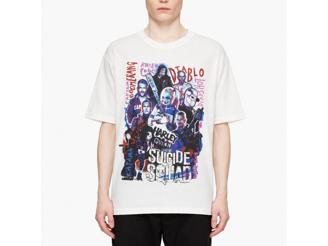 Rockinstone Suicide Squad Harleys Character Collage T-shirt White Unisex Adults Size:xxxl