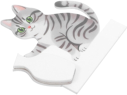 Vaso De Flores Em Acrílico Formato Gato Com Ímã Para Pontos Magnéticos, Decoração Memorial Para Felinos