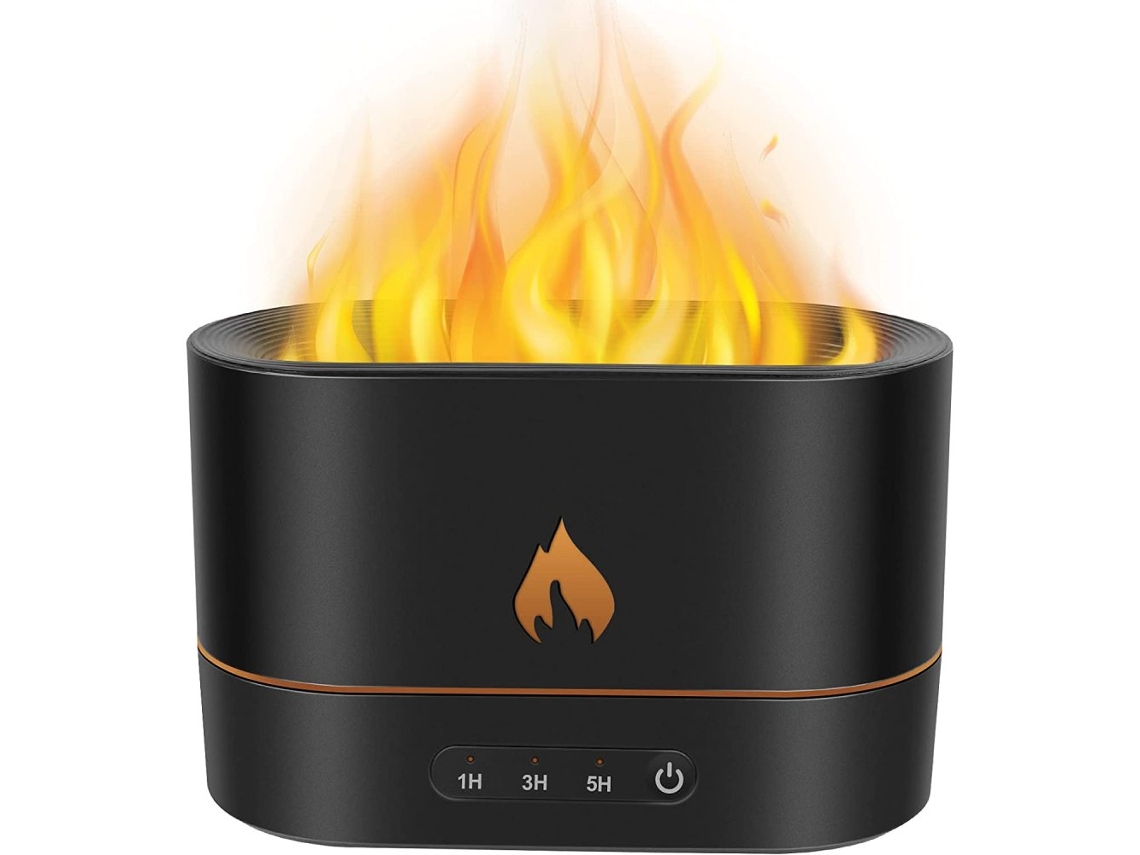 VVJIJILLY Intensificador De Aroma, Difusor De Óleos Essenciais Com Modos De Chama Vermelha E Chama Azul, Vibrações Ultrassônicas Para Fusão De Fogo Frio, Efeito