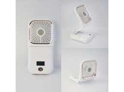 Ventilador Sem Lâminas Solar com Luz Noturna, 2 Velocidades