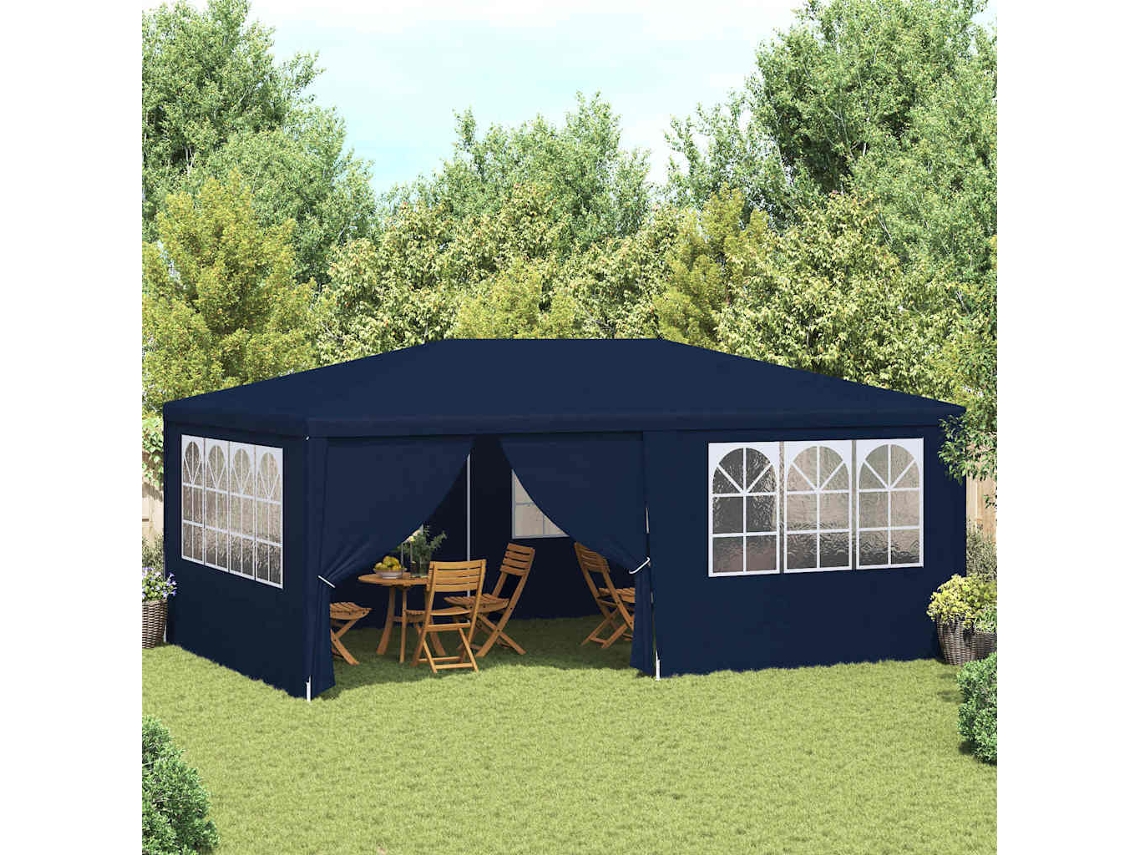 Vidaxl Tenda Festas Profissional C/ Paredes Laterais 4x6m 90g/m² Azul