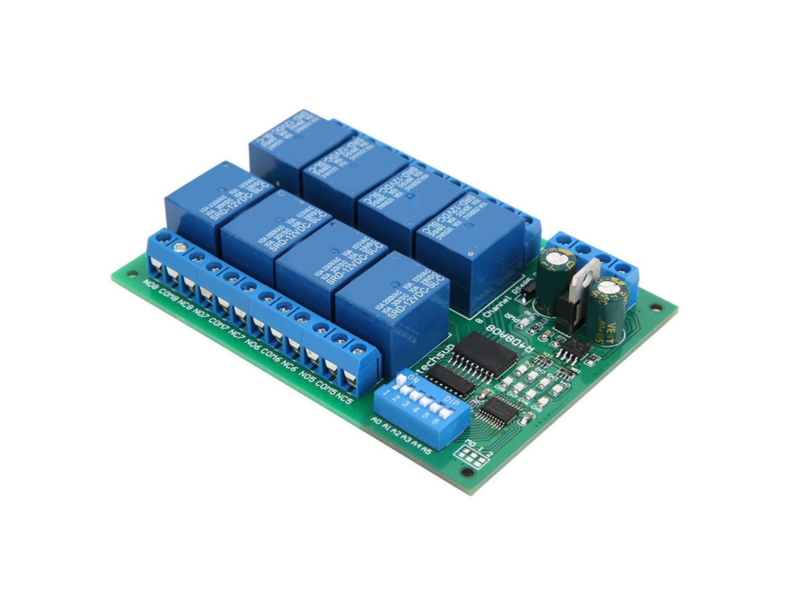 Placa Expansão Rele Plc 8 Canais Rs485 12v Rtu