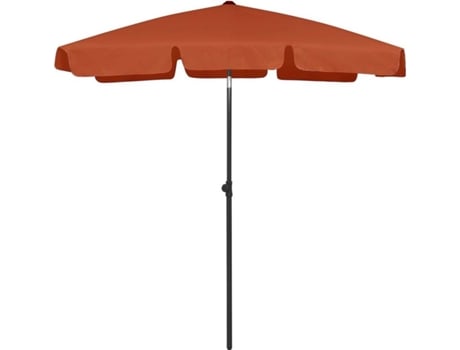 Guarda-Sol de Praia VIDAXL (Laranja Terracota - Poliéster - 180x120 cm)