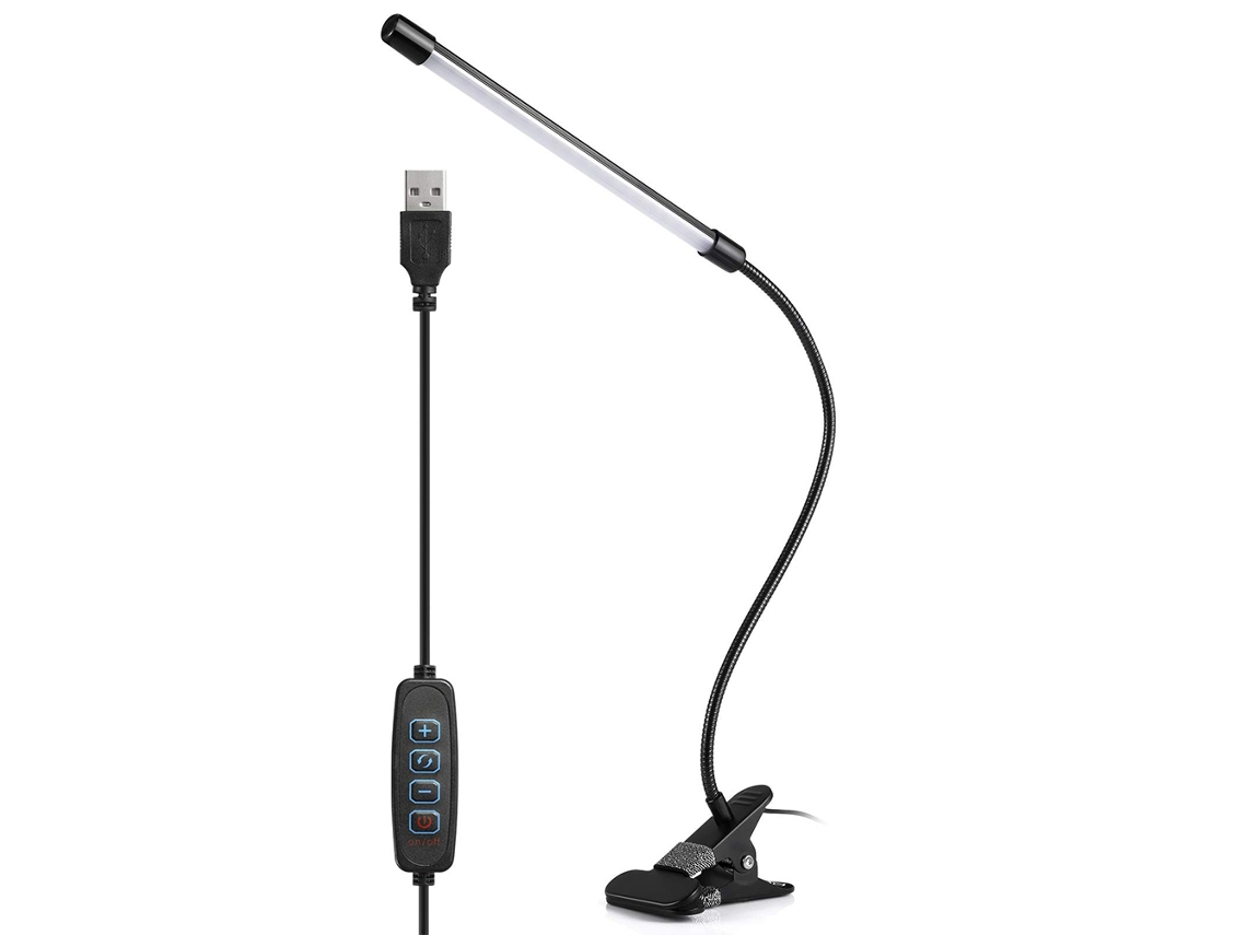 Lâmpada de Mesa Clip Led Usb com 3 Modos | S/MARCA