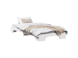Estrutura da Cama em Madeira de Pinheiro Sólida Branca MAISON EXCLUSIVE (90x200 cm)