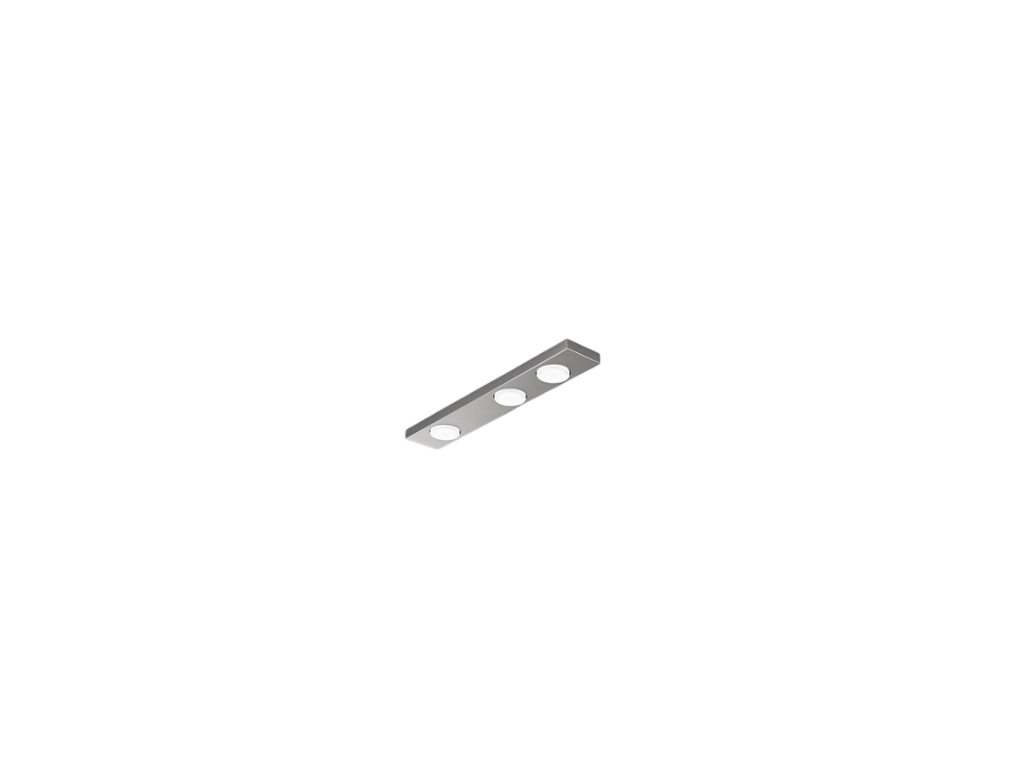 Botão - Luminária De Teto Led 3xgx53 Máx. 15w, Retangular 60x10 Cm, Metal Pintado, Ip20 - Perenz - Alumínio