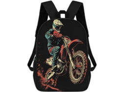Mochila Motocross Infantil Para Meninos Meninas, Escolar O Ensino Fundamental, Perfeita Volta Aulas,