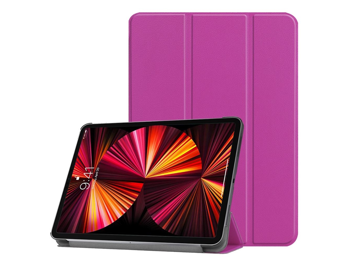 Capa Tripla de Couro Ecológico ILIKE Samsung S6 Lite 10 4'' P610 P615 / P613 P619 2022 Roxo