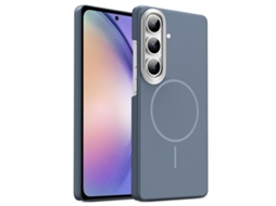 Capa Para Samsung Galaxy A54 5g Fina Circular Magsafe À Prova De Choque Dourada Em Policarbonato Cinza Carbono