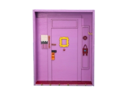 Suporte para Chaveiro de Porta em Madeira com 6 Ganchos para Quarto e Sala ARTES MARCA