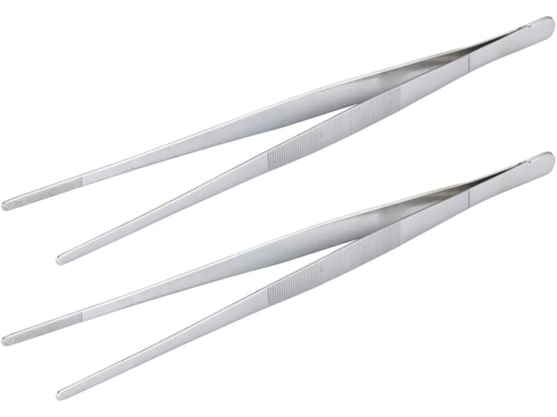 Pinça Para Alimentos Imikeya, 2 Peças, Em Aço Inoxidável, Resistente À Ferrugem, Fácil De Usar, Para Churrasco, Buffet E