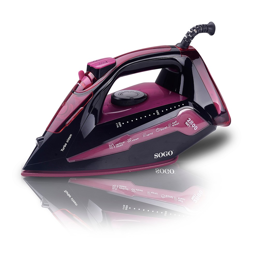 Ferro a Vapor SOGO PLA-SS-6330-PU (Jato de vapor 200 g/min - Cerâmica)