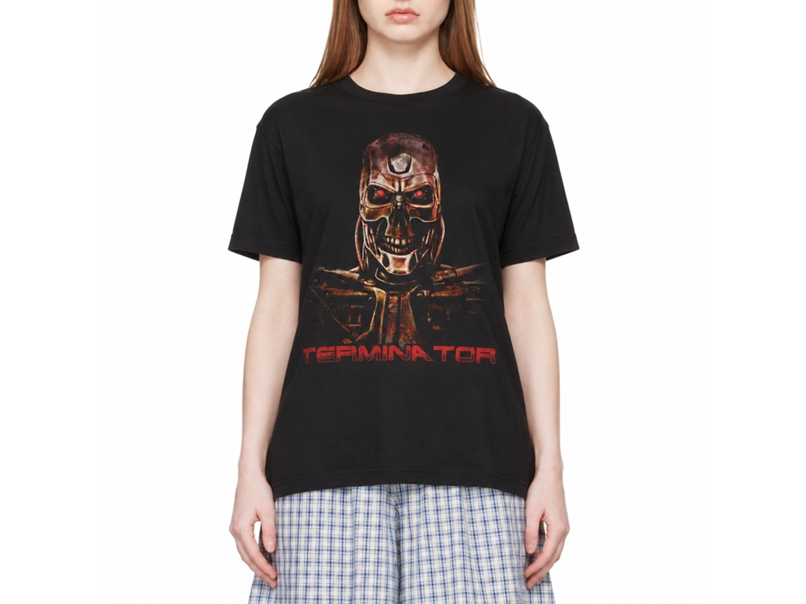 Rockinstone Terminator Code Red Black Adult T-shirt Size:xxxl