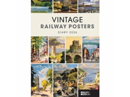 Livro Vintage Railway Posters National Railway Museum A5 Diary 2026 de CAROUSEL DIARIES 2026 (Inglês)