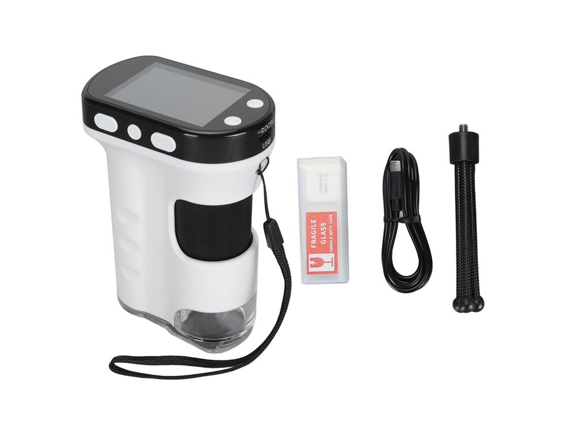 Microscópio Digital Portátil Para Crianças 1080p 30fps Tela Lcd 2.4 Polegadas Câmera De Bolso Planta Pedra Moeda