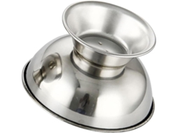 Tigela De Barbear Em Aço Inoxidável Com Base Para Os Pés, Para Homens, Superfície Lisa.