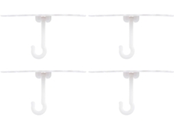 Ganchos Adesivos Totority, Fáceis De Instalar, Conjunto De 4 Suportes Plástico Branco Para Redes Teto, Ideais Para