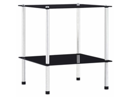 Conjunto 1 Estante Vidaxl Preto Vidro (40 X 40 X 47 Cm)
