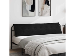 Vidaxl Travesseiro Para Costas Preto 200 X 19 X 50 Cm Tecido