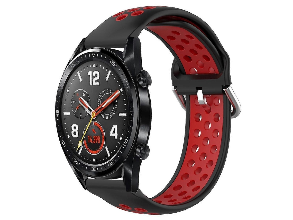 Pulseira Esportiva Bicolor Para Huawei Watch Gt 46mm / 42mm Com Fecho De 22mm