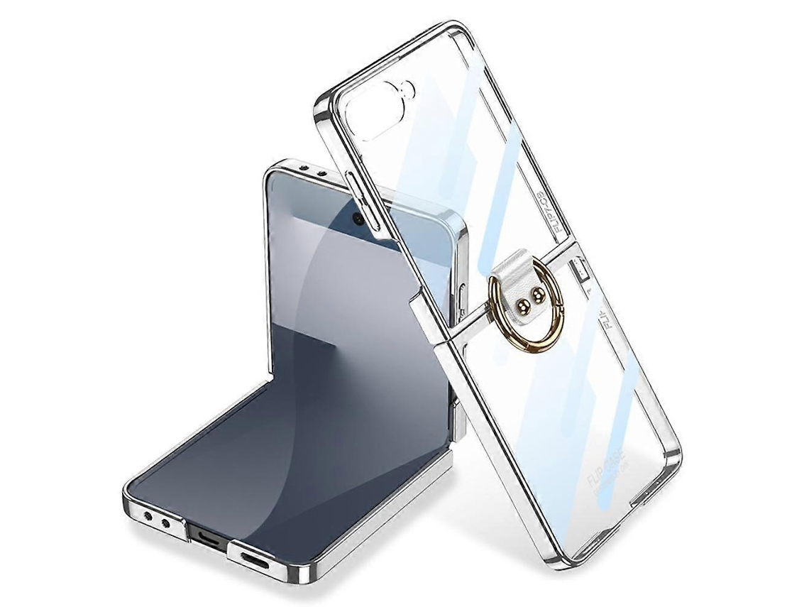 Capa De Celular Com Cobertura Total E Galvanoplastia Integrada Gkk Phantom Com Anel Para Samsung Galaxy Z Flip7 5g