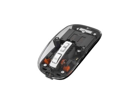 Mouse sem fio Xtrememac Multi-Connect de 2400 DPI para Mac/Windows transparente