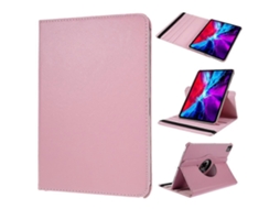 Capa de couro PU com suporte giratório de 360 ​​graus para iPad Pro 13, rosa (2024)