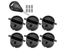Conjunto De Enchufes Fcs G5 Para Surf Con Llave Y Tornillos Compatibles Northcore 6 Piezas Negro