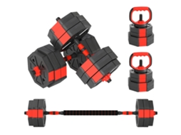Conjunto Halter 4 em 1 de 20 kg, com barra, kettlebell e punchers, PONTOCASA